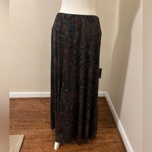 Beautiful Tapestry Long Soft Surroundings Brown Multi Skirt. Sz Medium. Like New
